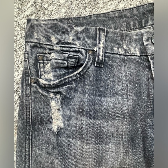 7 For All Mankind A Pocket Bootcut USA Made 🇺🇲 Factory Distressing Womens 28 - Picture 8 of 16